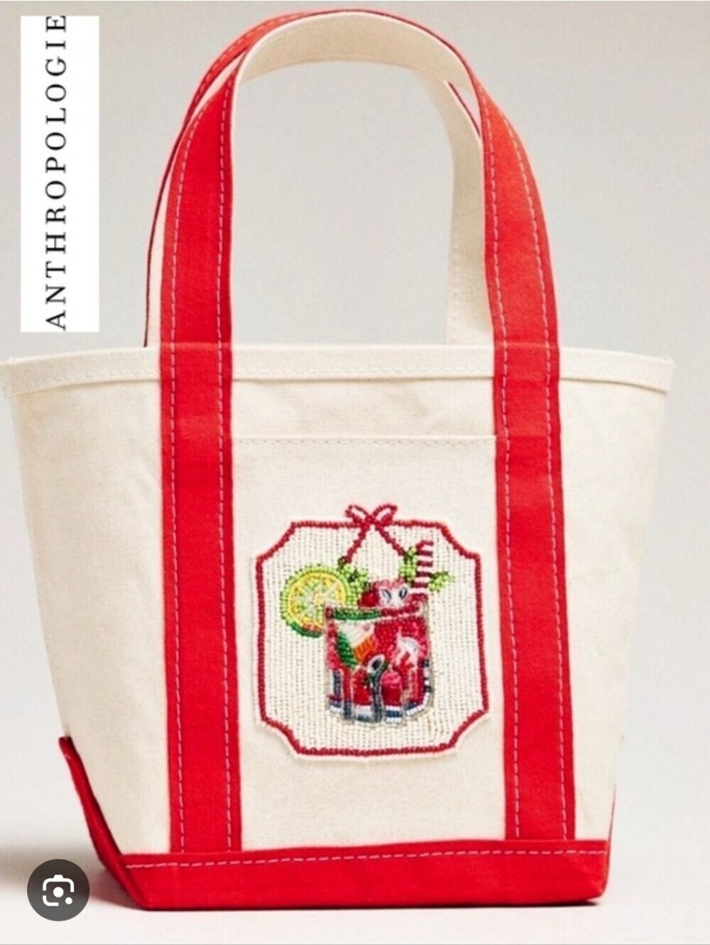 Anthropologie NWTs Hartley Canvas Tote Bag